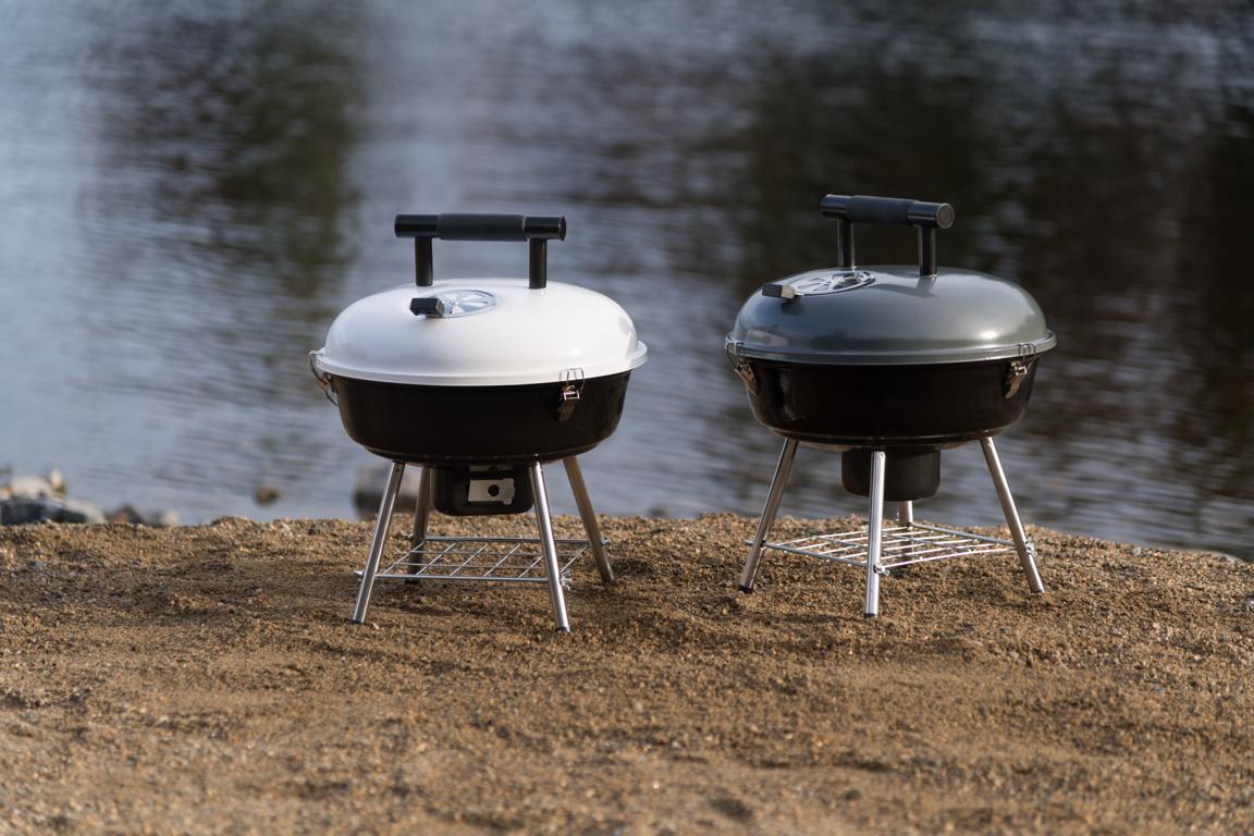 Kugelgrill / tragbarer Holzkohlegrill – Deckel für gleichmäßiges Garen