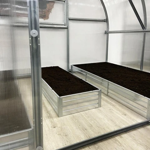 Hochbeet-Bausatz für Gewächshaus ab 3 m Breite