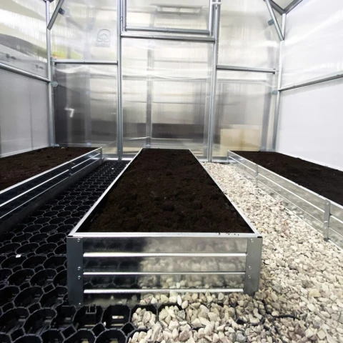 Hochbeet-Bausatz für Gewächshaus ab 2,35 m Breite