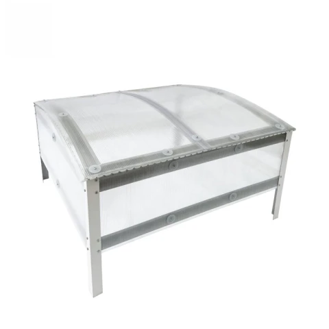 Frühbeet Größe 100 x 90 cm aus verzinktem Metall und Polycarbonat