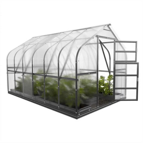 Polycarbonat Gewächshaus STANDARD AUTO 2,5x4 m mit Fundament - 6 mm | Klassiker