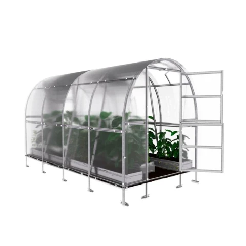 Kompaktes Rundbogen Gewächshaus 2x4 m - 6 mm Polycarbonat | SLIM