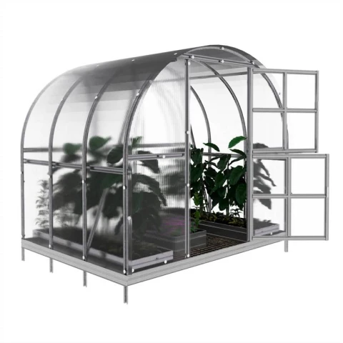 Rundbogen Gewächshaus 3x2 m mit Fundament - 4 mm Polycarbonat | Klassiker ARK