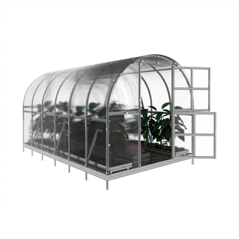 Gewächshaus Klassiker aus Polycarbonat mit Fundamentrahmen 3x4 m