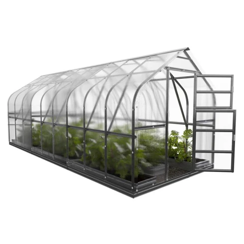 Polycarbonat Gewächshaus STANDARD AUTO 2,5x6 m mit Fundament - 6 mm | Klassiker