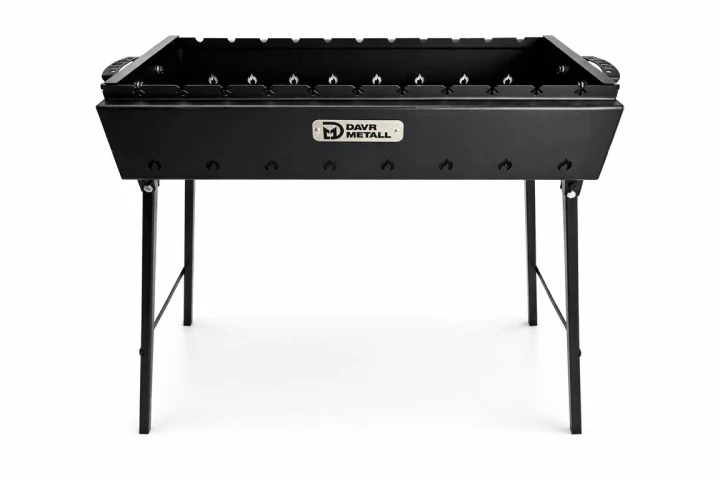 Klappbarer Mangal Grill 70 cm - 2 mm Stahl | 11 Spieße