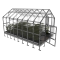 Gewächshaus Haus aus Polycarbonat und verzinktem Stahl 4-5 Meter Tiefe