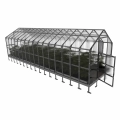 Gewächshaus Haus aus Polycarbonat und verzinktem Stahl 8 Meter Tiefe