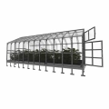 Gewächshaus aus Polycarbonat und verzinktem Stahl 6 Meter Tiefe