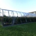 Gewächshaus aus Polycarbonat mit Fundamentrahmen 8 Meter Länge 3 Meter Breite